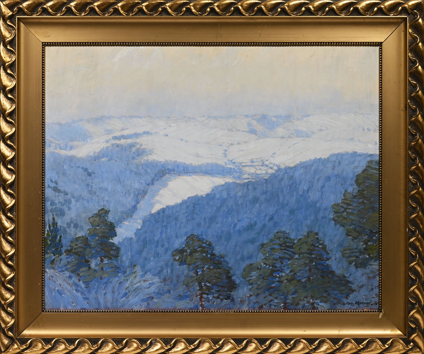 Augustin Mervart (1889 - 1968) - Horská krajina v zimě