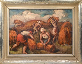 Bedřich Knopp (1919 - 1991) - Sklízení sena