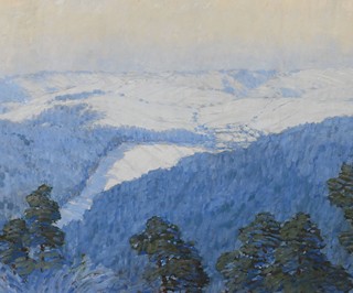 Augustin Mervart (1889 - 1968) - Horská krajina v zimě