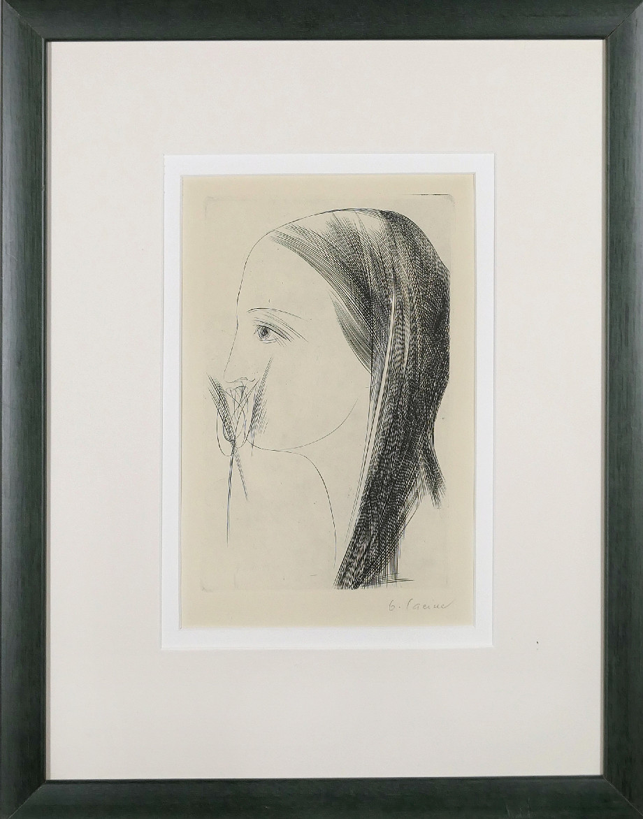 Bohdan Lacina (1912-1971) - Dívka s květinou