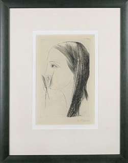 Bohdan Lacina (1912-1971) - Dívka s květinou