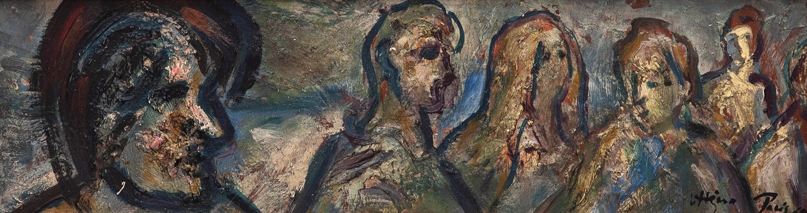 Václav Hejna 1914 - 1985 - Paris lidé na boulvardu