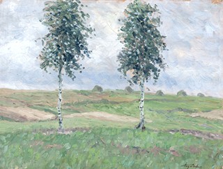 Augustin Satra  1877 - 1909 - Břízy v krajině