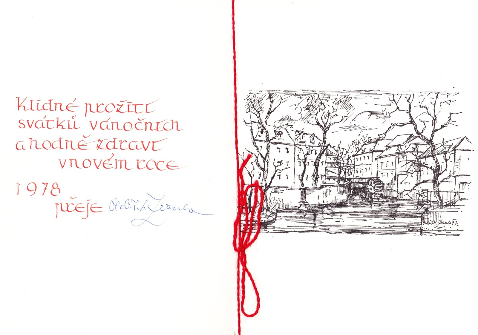 Oldřich Zezula 1907 - 1980 - Vánoční pozdrav a PF