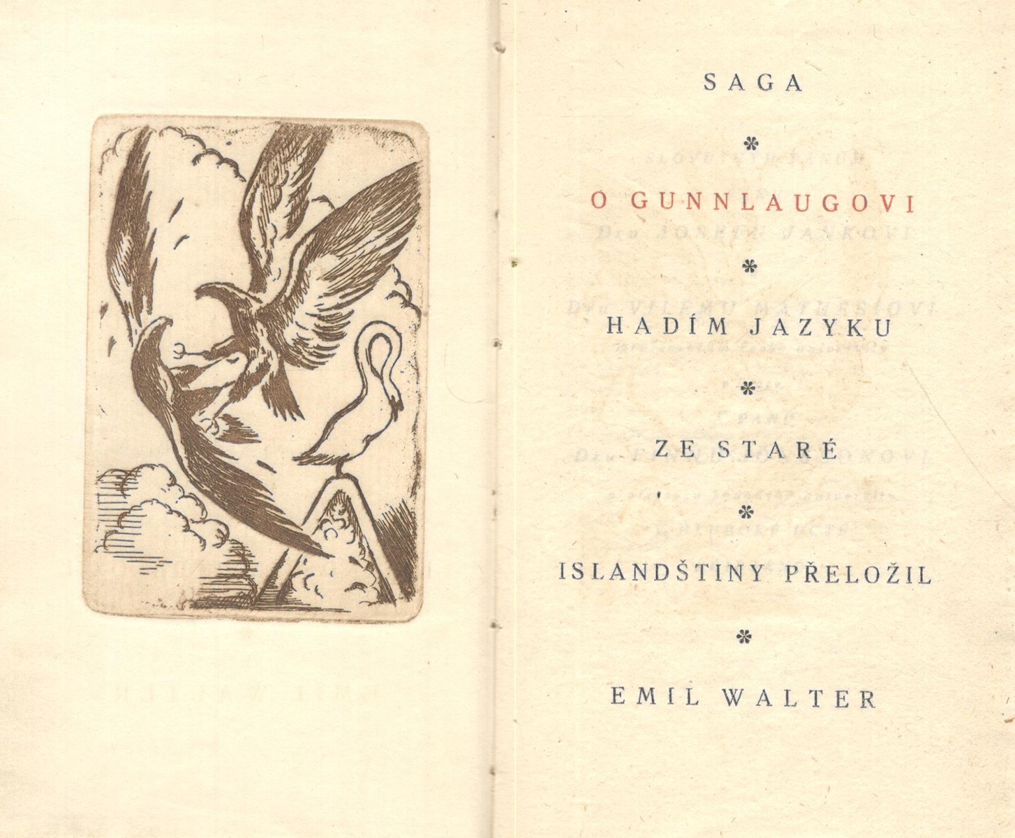 Jan Konůpek 1883 - 1950 - Saga o Gunnlaugovi, Hadím Jazyku