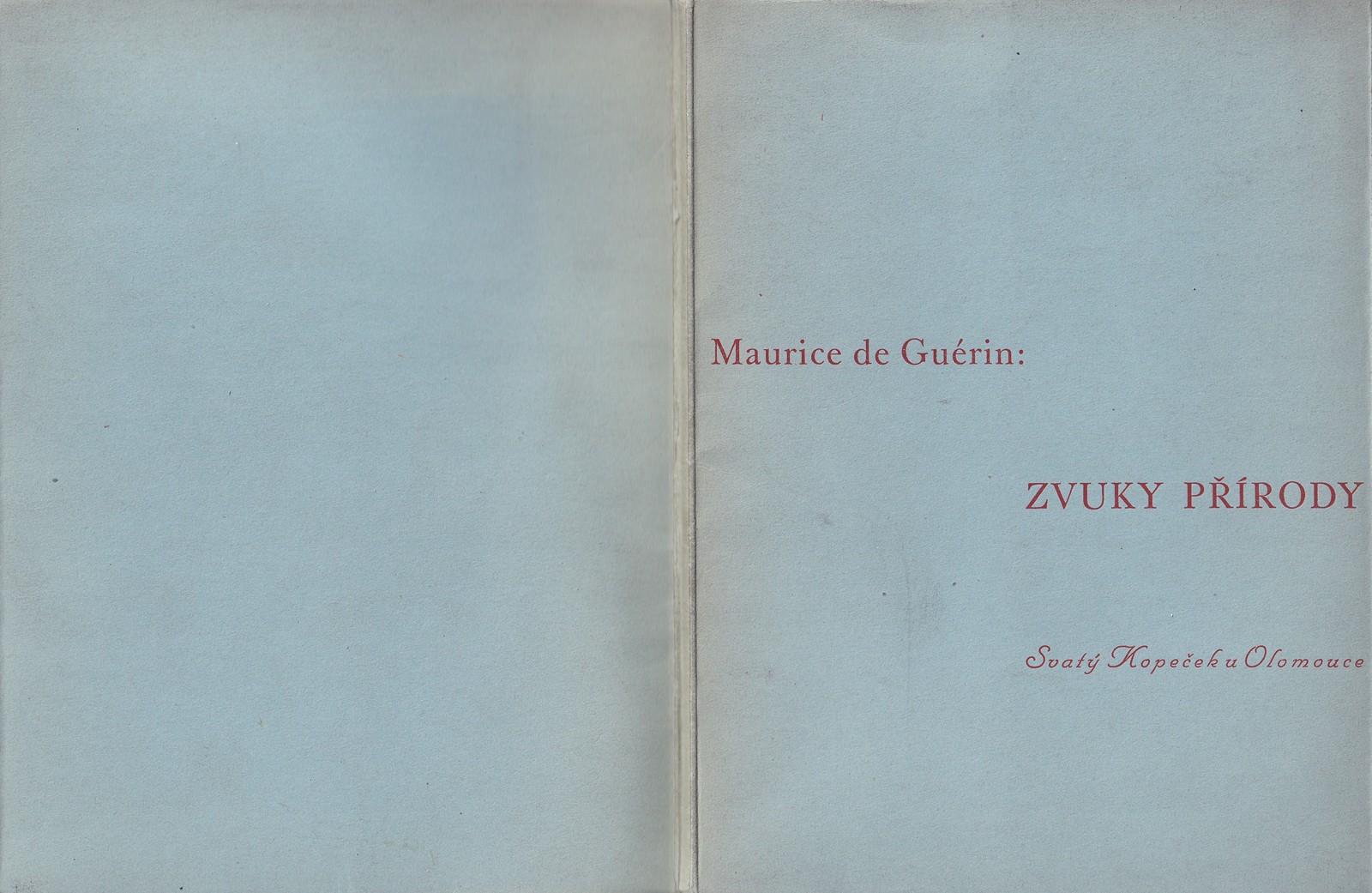 František Vik 1895 - 1957 - M. de Guérin: Zvuky přírody
