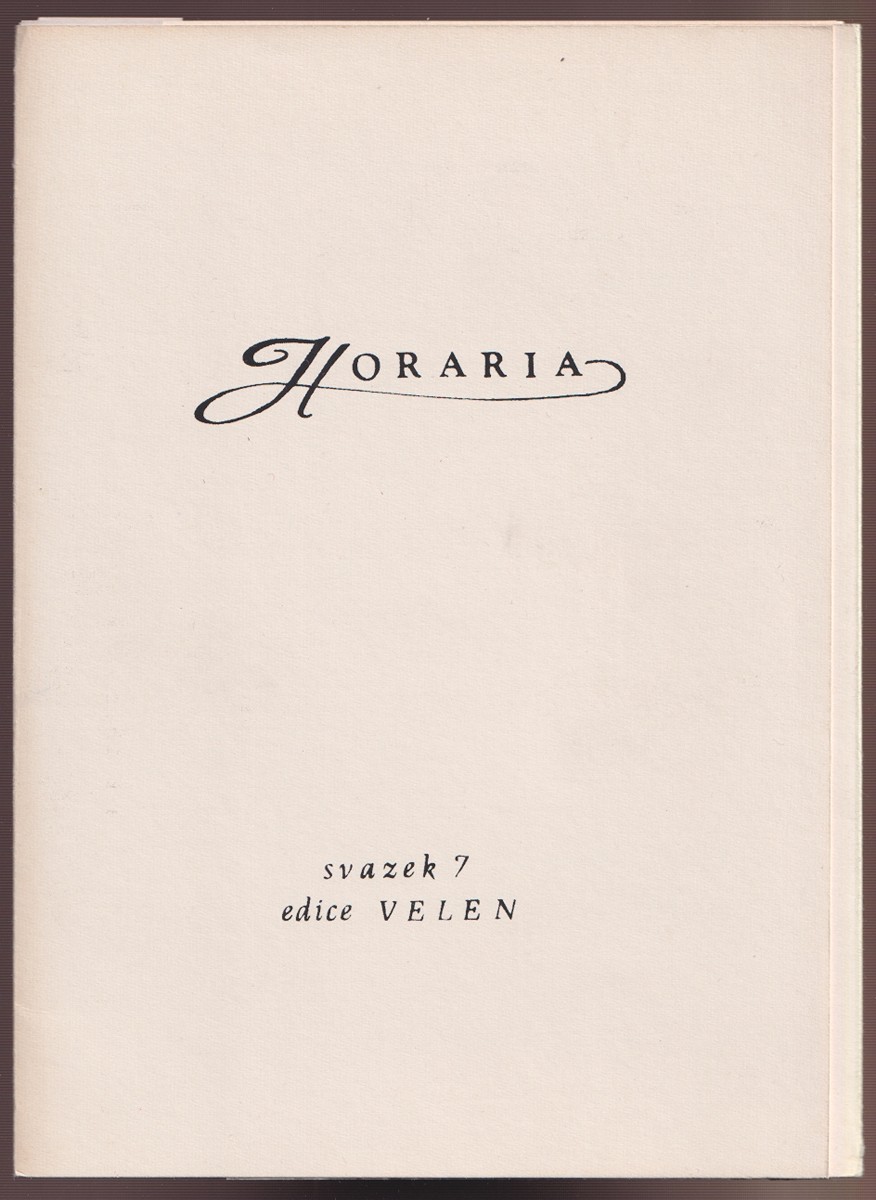 Karel Valter 1909 - 2006 - L. Kundera: Vzpomínka na krajinu bez měst * Horaria