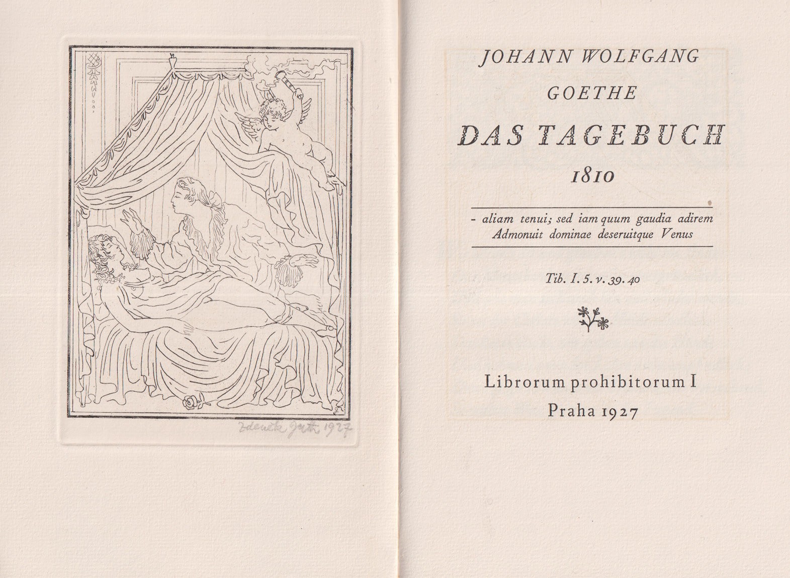 Zdeněk Guth 1902 - 1984 - Johann Wolfgang Goethe: Das Tagebuch. Deník