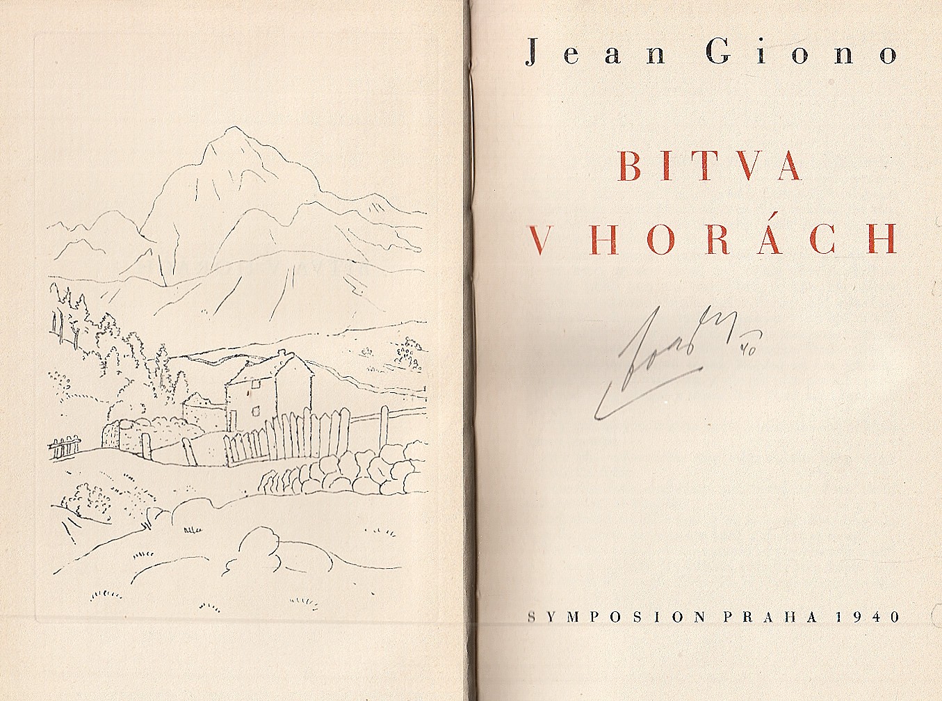 Otakar Kubín (Coubine) 1883 - 1969 - Jean Giono: Bitva v horách
