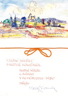 Oldřich Zezula  1907 - 1980 - Vánoční pozdrav a PF