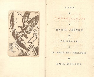 Jan Konůpek 1883 - 1950 - Saga o Gunnlaugovi, Hadím Jazyku