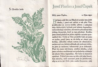 Jaroslav Vodrážka 1894 - 1984 - Josef Florian a Josef Čapek (5. Chválův leták)
