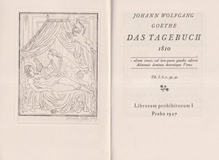 Zdeněk Guth  1902 - 1984 - Johann Wolfgang Goethe: Das Tagebuch. Deník