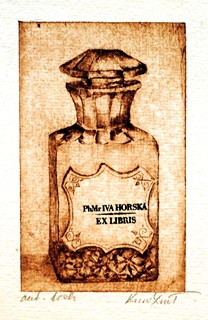 Kamila  Ženatá  1953 - Ex libris PhMr. Iva Horská
