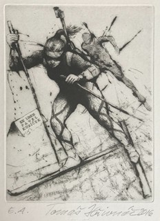 Tomáš Hřivnáč 1959 - Ex libris Pavel Kubíček
