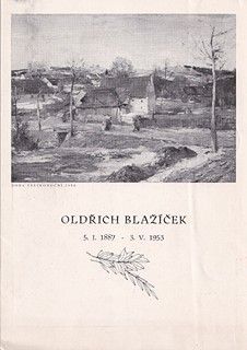 Oldřich Blažíček 1887 - 1953 - Poděkování za kondolenci