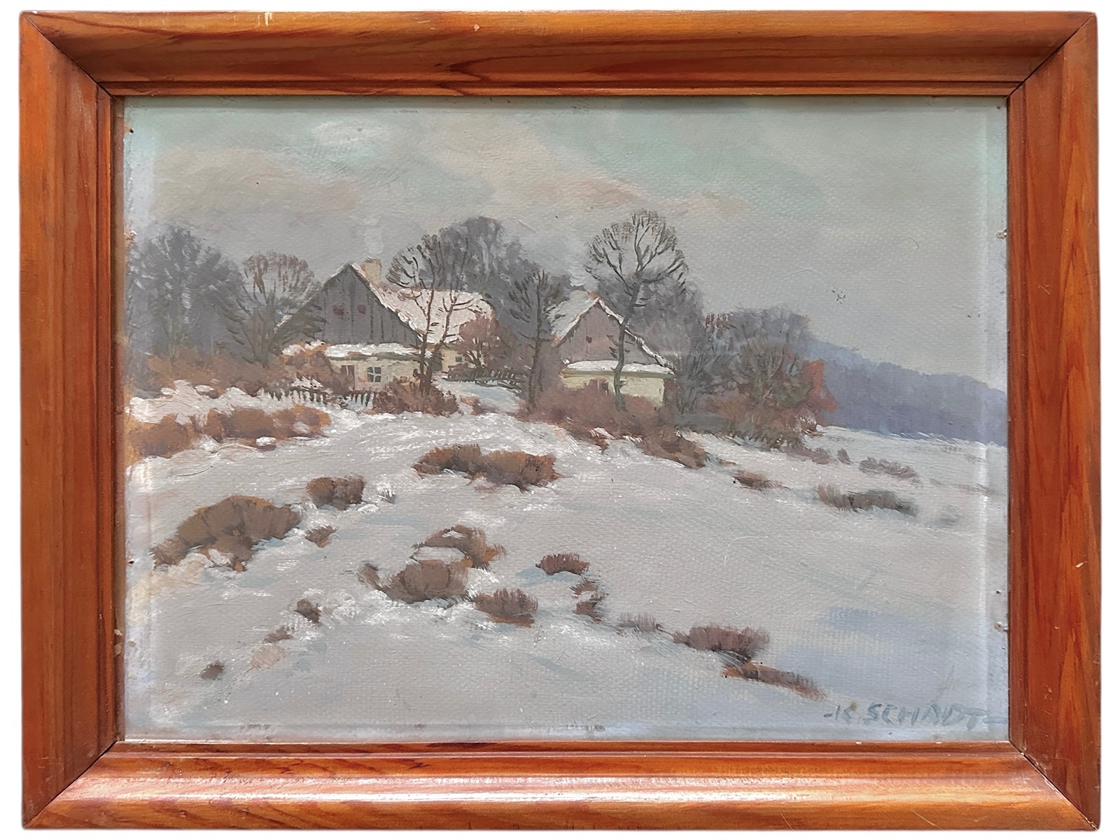 Karel Schadt (1888 - 1955) - Chalupa v zimě