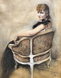 Robert Schlosser (1880 - 1943) - Secesní dívka