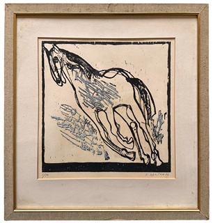 Karel Hruška (1930 - 2015) - Konvolut 3x Dřevoryt - Koně