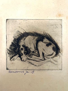 Jan Rambousek (1895 - 1976) - Konvolut 6x kresba, dřevoryt, litografie