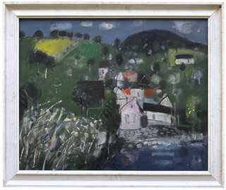 František Turek (1916 - 2008) - Krajina s rybníčkem