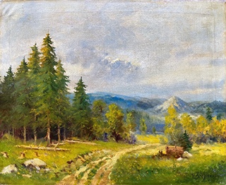 Václav Březina (1862 - 1906) - Cesta u lesa