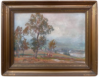 František Cína Jelínek (1882 -1961) - Cesta nad vesnicí