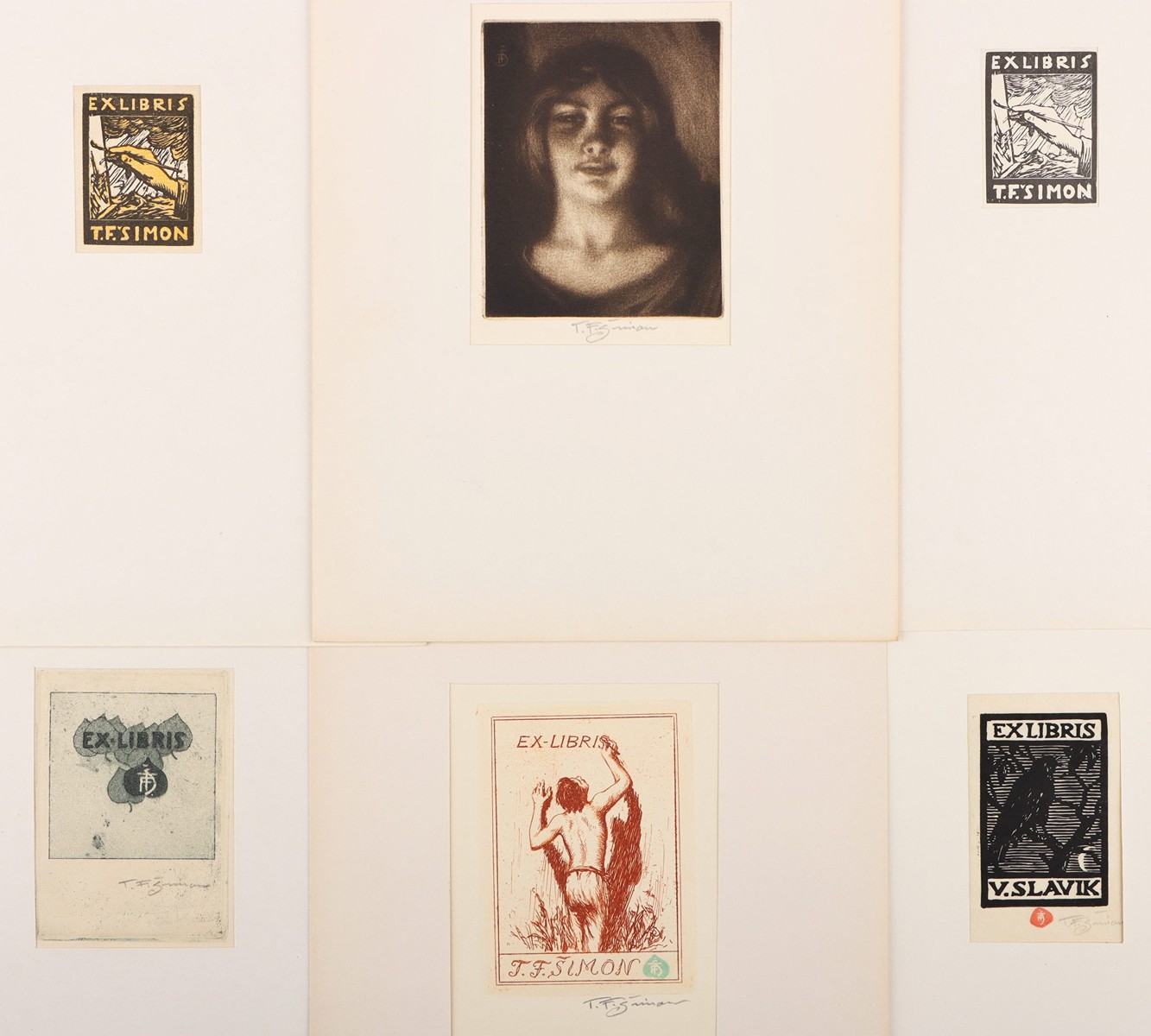 František Šimon Tavík (1877 – 1942) - Konvolut 6 kusů grafik