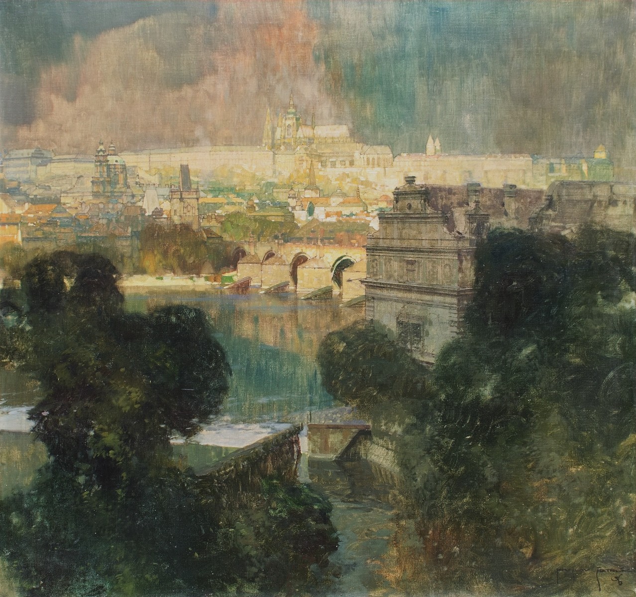 Jaroslav Šetelík (1881 – 1955) - Pohled na Hradčany