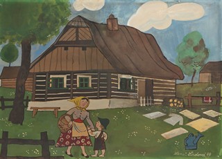 Alena Ladová (1925 – 1992) - Před chalupou