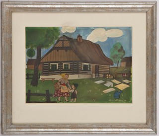 Alena Ladová (1925 – 1992) - Před chalupou