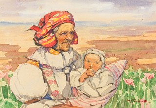 Antoš Frolka (1877 – 1935) - Žena s dítětem