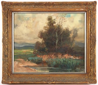 Otakar Číla (1894 – 1977) - Podvečer u jezírka