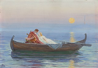 Adolf Liebscher (1857 – 1919) - Antický básník v přístavu neapolském