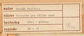 Zdeněk Červinka (1928 – 2016) - Serenáda pro bílého koně