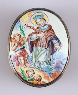 Barokní stříbrná lékovka