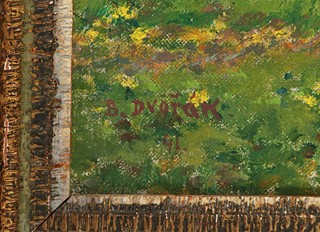 Bohuslav Dvořák (1867 – 1951) - Krajina s vesnicí