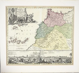 Johann Baptist Homann - Statuum Maroccanorum Regnorum (1728) (mapa Maroka)