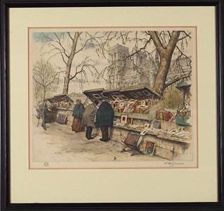 Tavík František Šimon (1877 - 1942) - Bukinisté u Notre - Dame