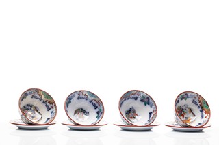Souprava 4 šálků s podšálky v dekoru „TIMOR“ | Villeroy & Boch, závod Wallerfangen, Sársko (Německo)