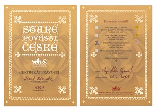 Kompletní stříbrná kolekce pamětních medailí „Staré pověsti české“ | Mincovna Kremnica (MK) pro společnost IMS s.r.o. (Slovensko)