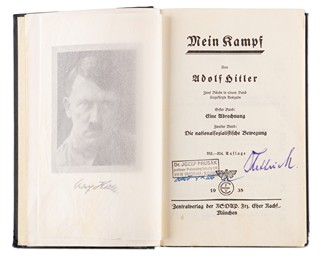 Adolf Hitler (1889 - 1945) - Mein Kampf (352.–354. vydání, 1938) s proveniencí (Jozef Lettrich, Dr. Jozef Prusák)