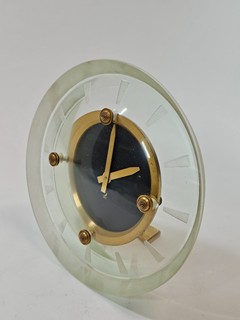 Art Deco stolni sklenene hodiny