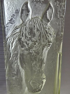 Jiří Ryba (1938) - Ručně broušena Unikátní skleněná socha koně