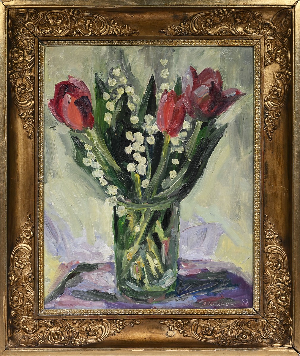 Alois Moravec (1899 - 1987) - Konvalinky s tulipány