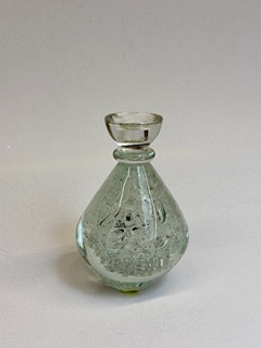 Jiřina Žertová (1932) - Elegantní skleněný svícen se strukturou bublin
