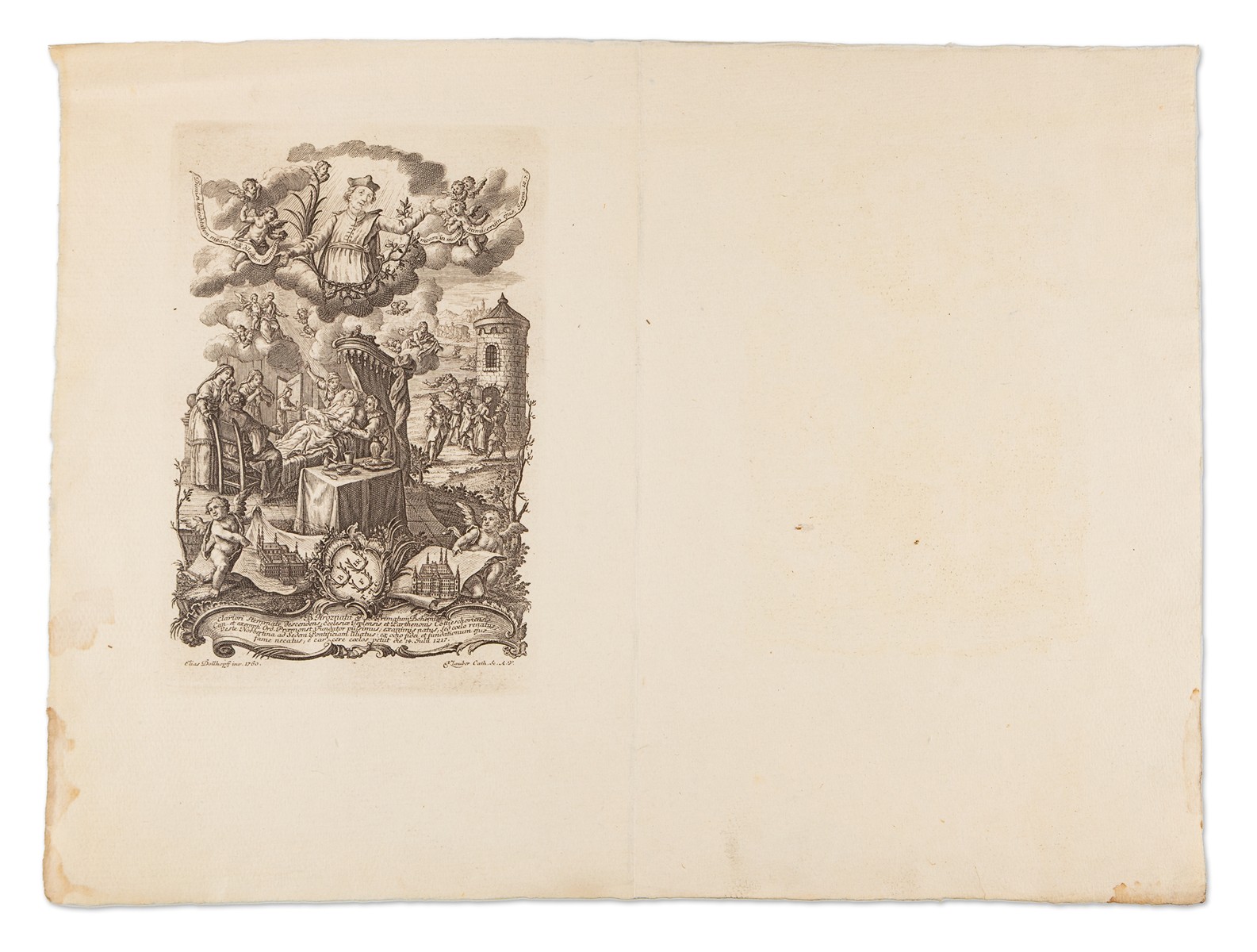 Josef Sebastian Klauber (1700 - 1768) - Svatý Hroznata a klášter v Teplé