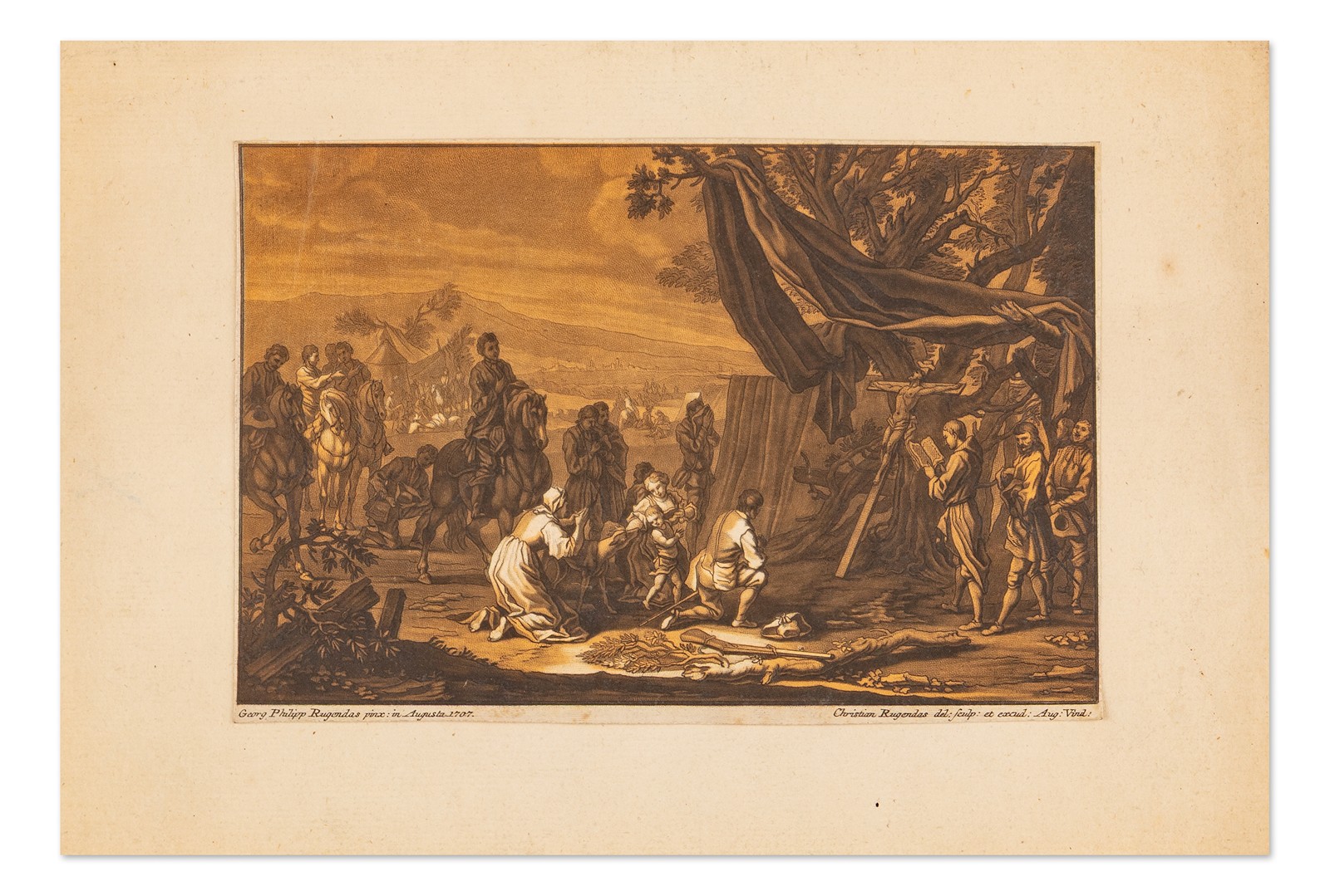 Christian Rugendas (1708 - 1781) - Modlitba před bitvou (podle obrazu G. P. Rugendase)