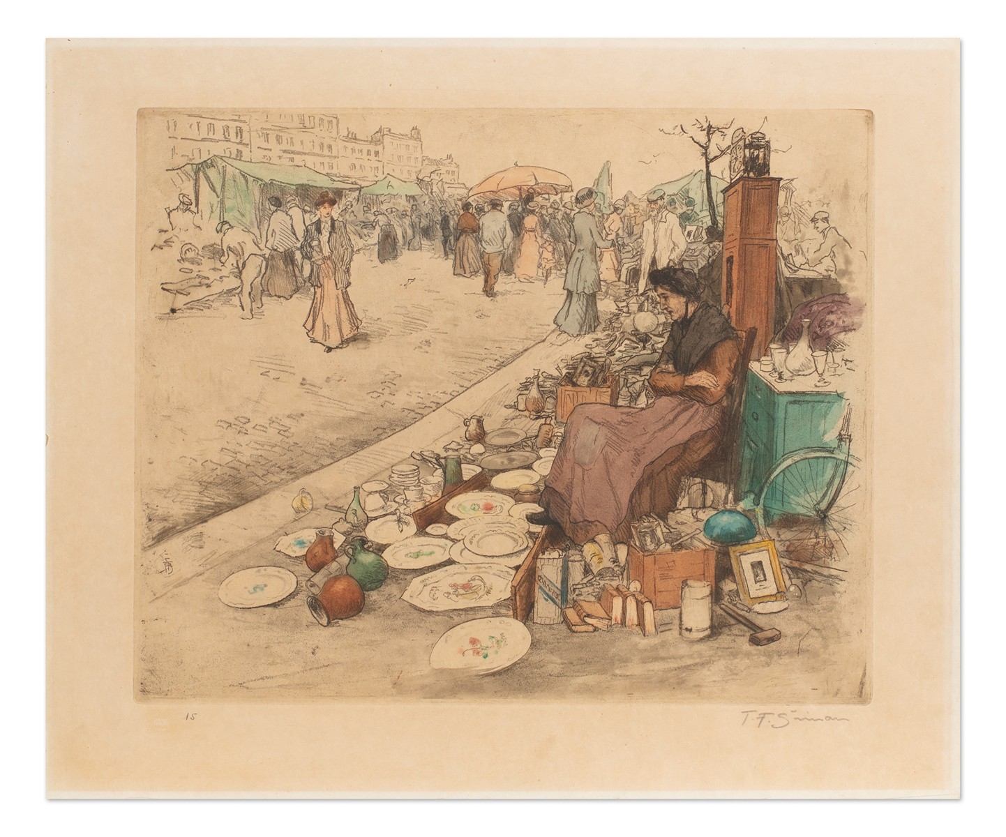 František Tavík Šimon (1877 - 1942) - Merchande de Porcelaine