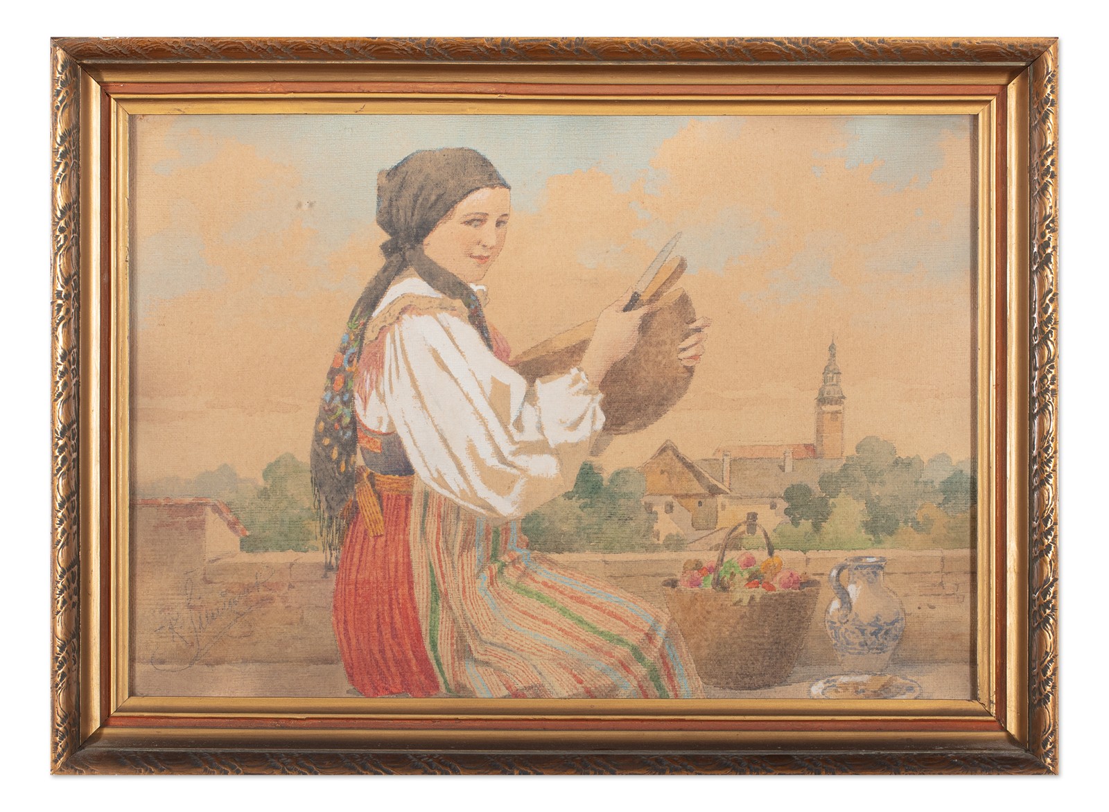 Karel Šimůnek (1869 - 1942) - Dívka v kroji
